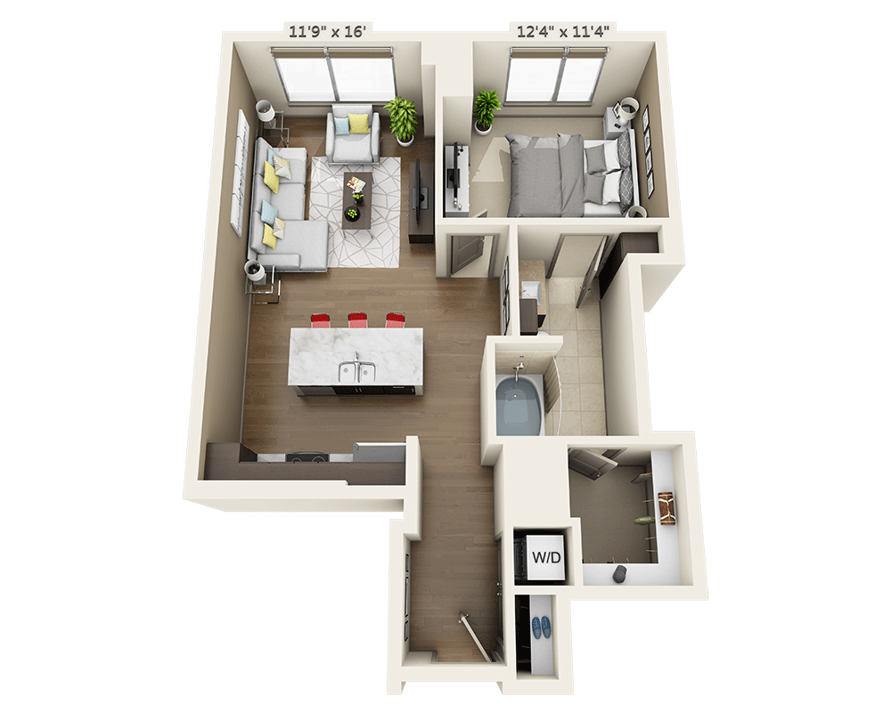 One Bedroom A1F