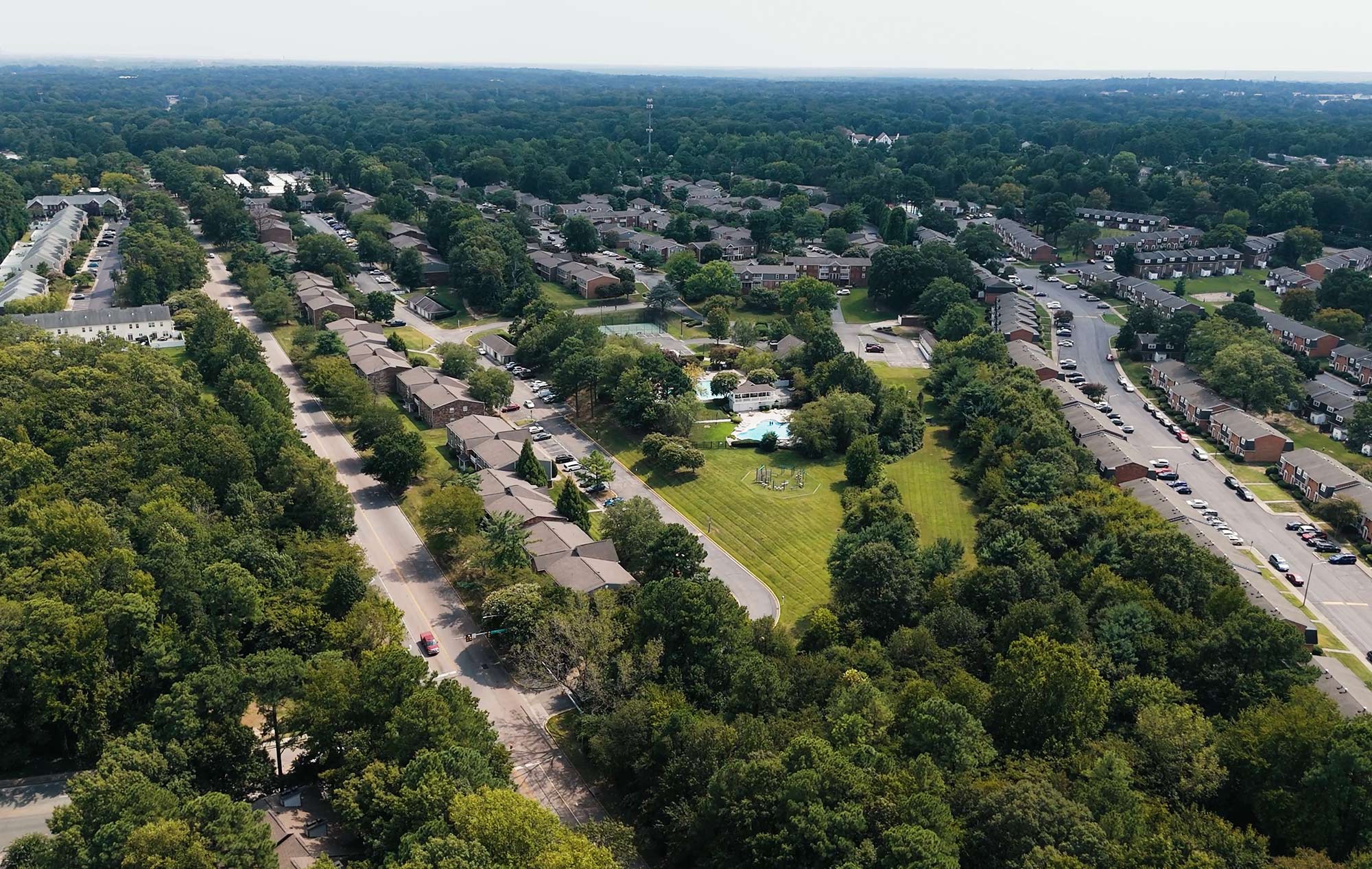 Legacy At Mayland drone building exterior